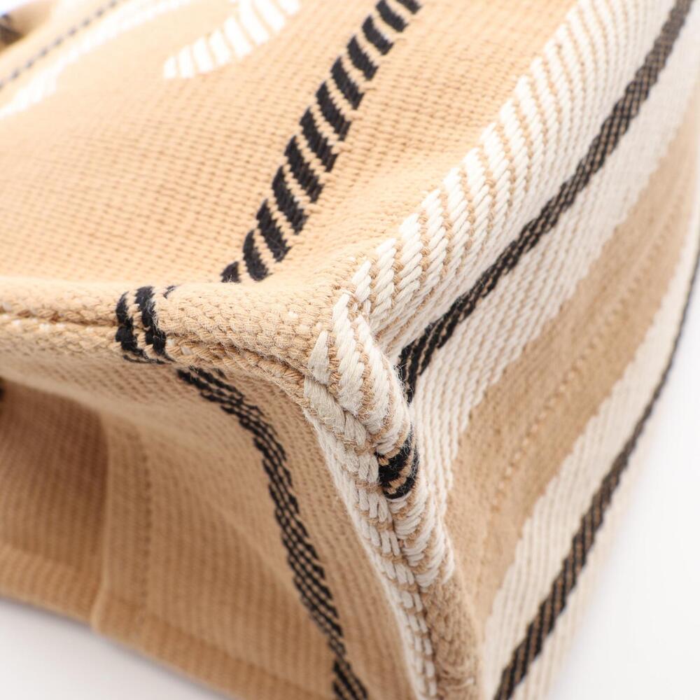 Celine Cabas Thais Tote Bag Canvas Leather Beige Ivory White Black - Picture 7 of 7